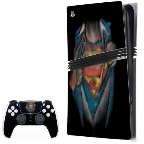 DC Comics Superman Pastel Art PS5 Pro Bundle Skin